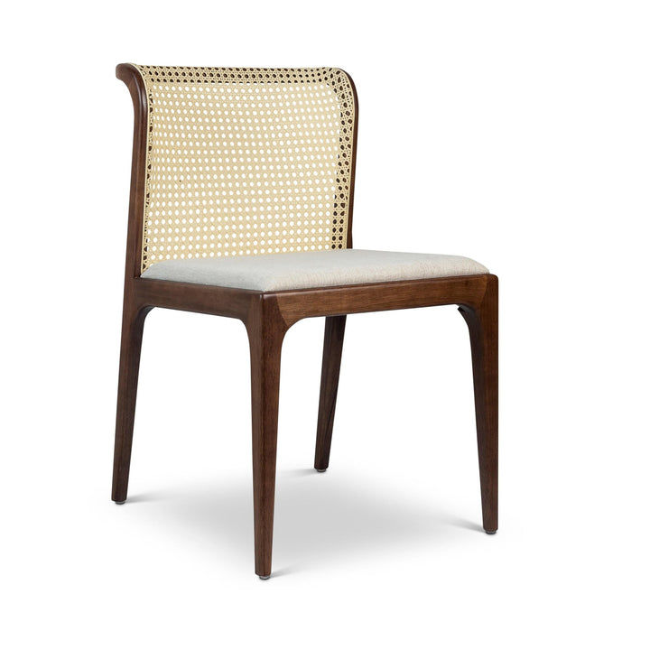 Eloa Cane Side Chair - Urbia Chairs - Medley Ivory Nogal Natural - HORNE