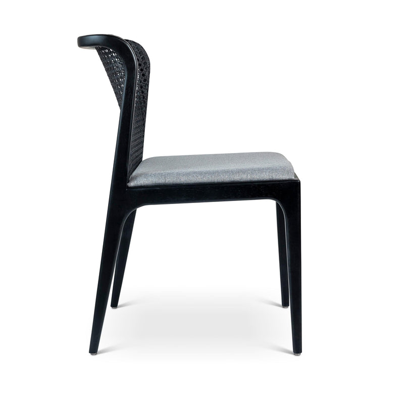 Eloa Cane Side Chair - Urbia Chairs - Essence Grey Ebano - HORNE