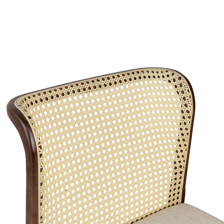 Eloa Cane Side Chair - Urbia Chairs - Medley Ivory Nogal Natural - HORNE
