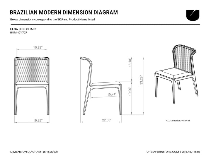Eloa Cane Side Chair - Urbia Chairs - Medley Ivory Nogal Natural - HORNE