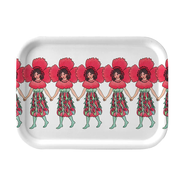 Elsa Beskow Tray 20x27 - HORNE - Poppy - HORNE
