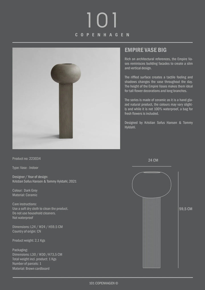 Empire Vase - 101 Copenhagen Vases - Mini - Sand - HORNE