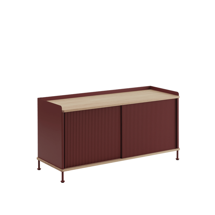 Enfold Sideboard - Low - Muuto Sideboards + Cabinets - Oiled Oak/Deep Red - HORNE