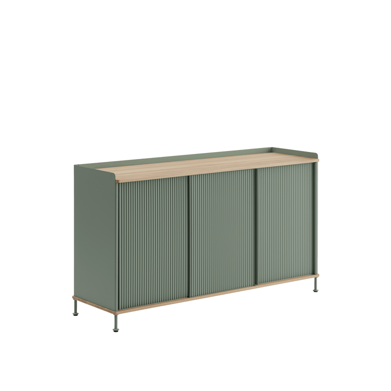 Enfold Sideboard - Tall - 3 shelves - Muuto Sideboards + Cabinets - Black/Anthracite Black - HORNE