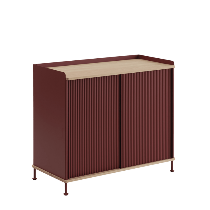 Enfold Sideboard - Tall - Muuto Sideboards + Cabinets - Oiled Oak/Deep Red - HORNE