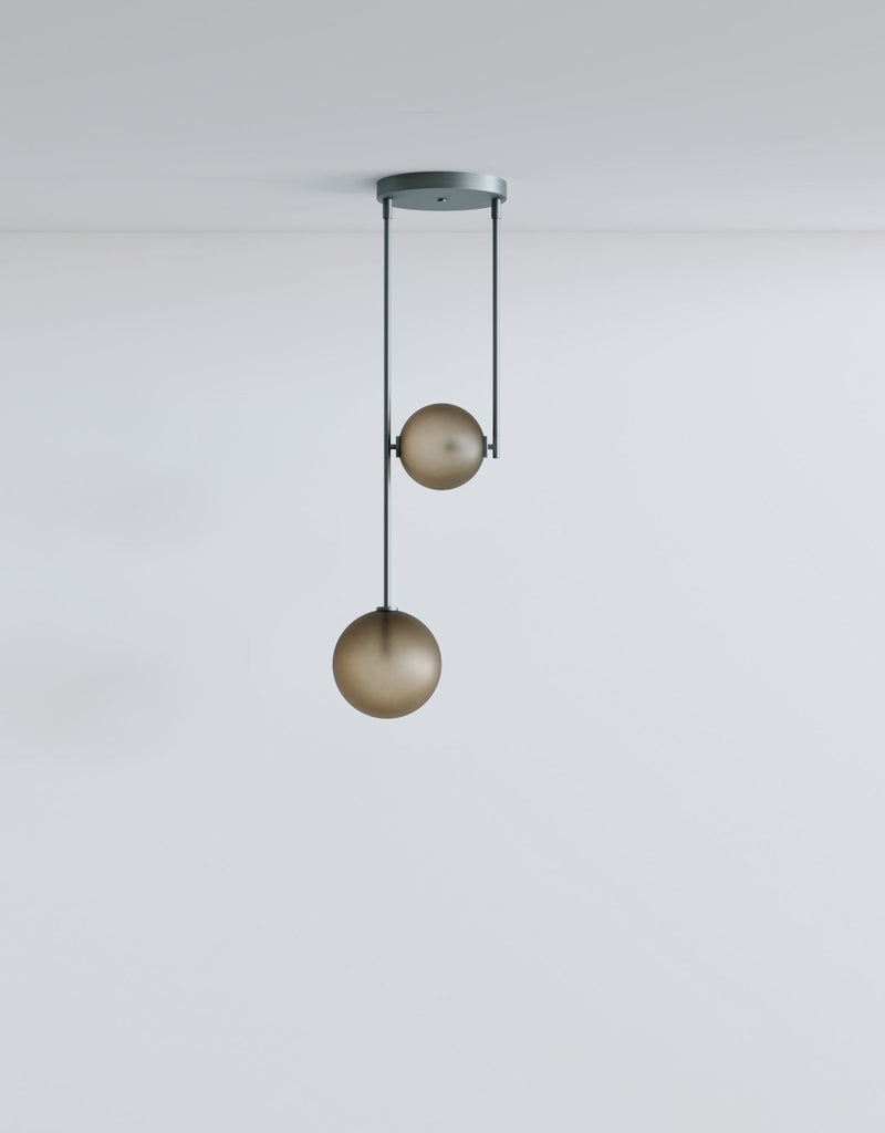 Equalizer 2 Piece - Ladies & Gentlemen Lighting - Gold Anodize - Smokey Green - HORNE