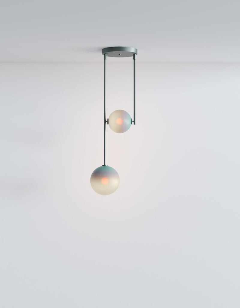 Equalizer 2 Piece - Ladies & Gentlemen Lighting - Gold Anodize - Smokey Green - HORNE