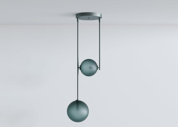 Equalizer - 2 Piece Pendant - Ladies & Gentlemen Pendants - 6" - Short - Cream Translucent - HORNE