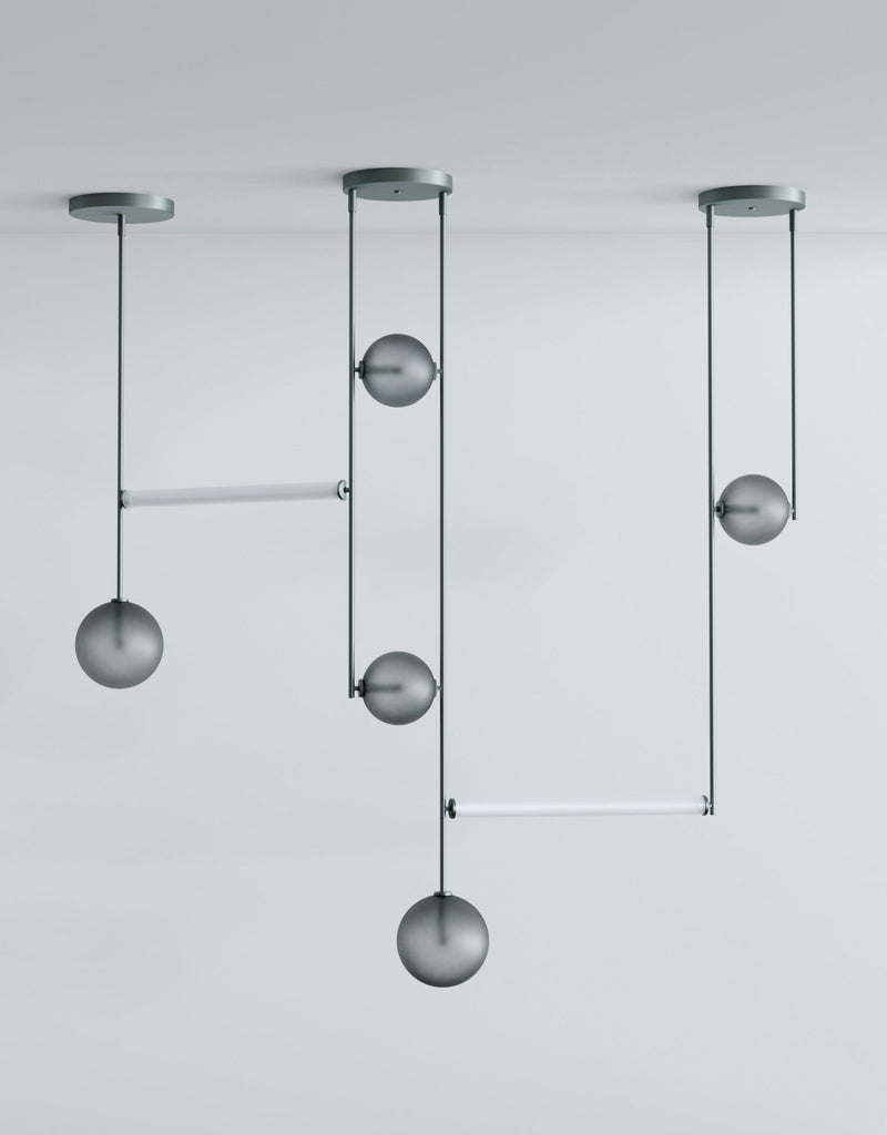 Equalizer 5 Custom Screen - Ladies & Gentlemen Lighting - Gold Anodize - Smokey Green - HORNE