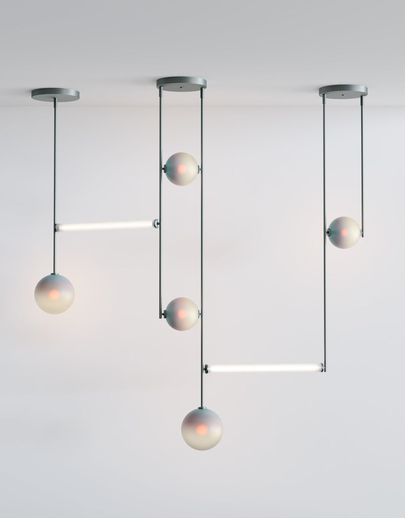 Equalizer 5 Custom Screen - Ladies & Gentlemen Lighting - Gold Anodize - Smokey Green - HORNE