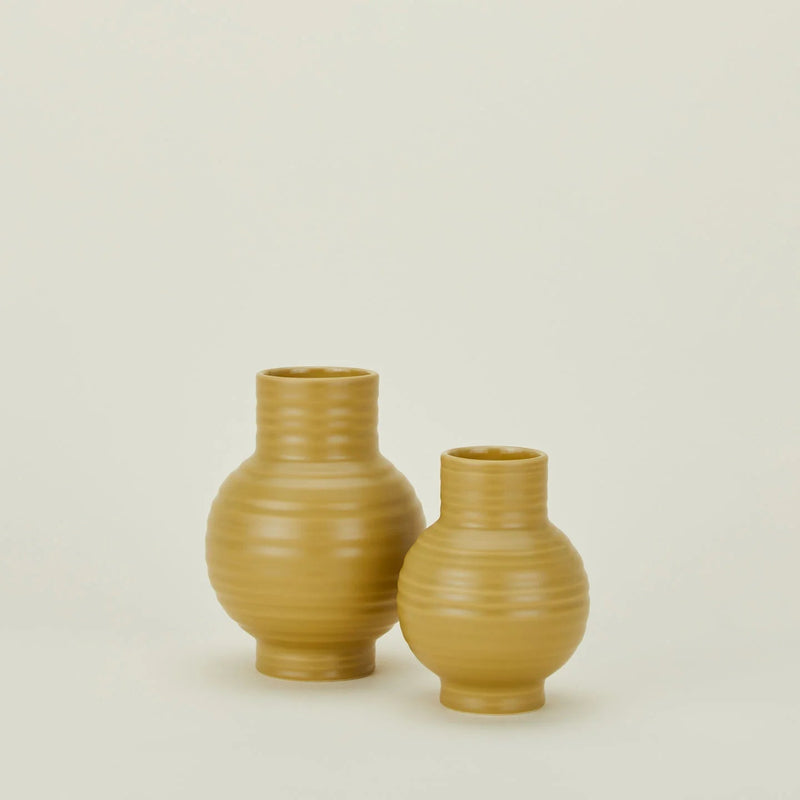 Essential Ceramic Vase - Hawkins New York Vases - Small - Mustard - HORNE