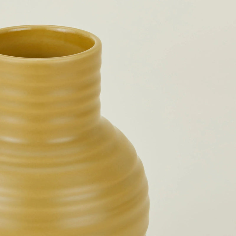 Essential Ceramic Vase - Hawkins New York Vases - Small - Mustard - HORNE