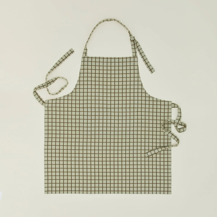 Essential Check Apron - Hawkins New York Kitchen Tools - Olive/Sage - HORNE