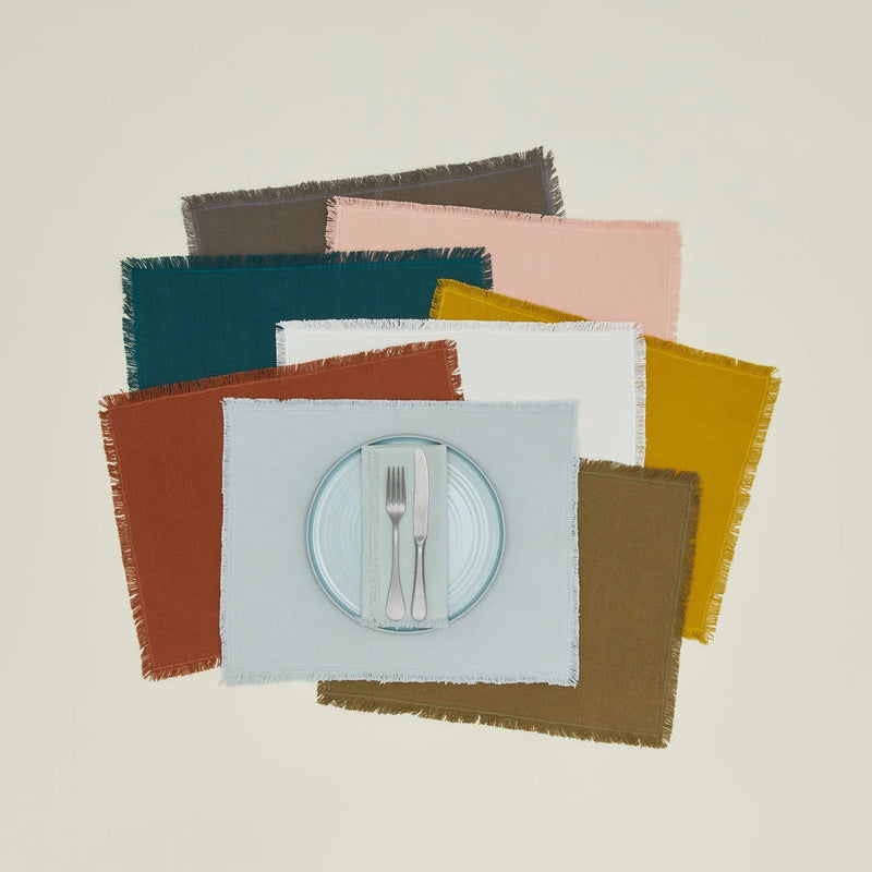 Essential Cotton Placemat - Set of 4 - Hawkins New York - Kitchen + Table Linens - Ivory - HORNE