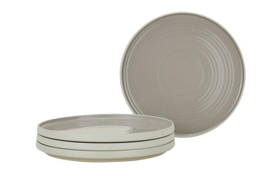 Essential Dinner Plate - Set of 4 - Hawkins New York - Dinnerware - Light Grey - HORNE