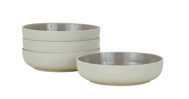 Essential Low Bowl - Set of 4 - Hawkins New York - Dinnerware - Light Grey - HORNE
