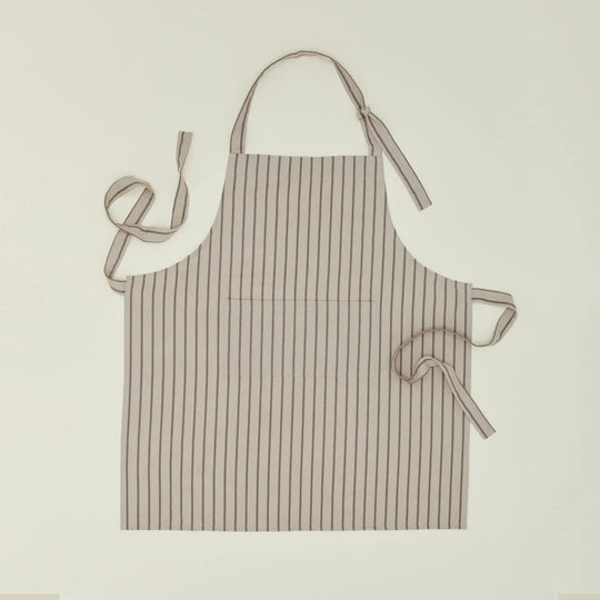 Essential Striped Apron - Hawkins New York Kitchen Tools - Light Grey/Dark Grey - HORNE