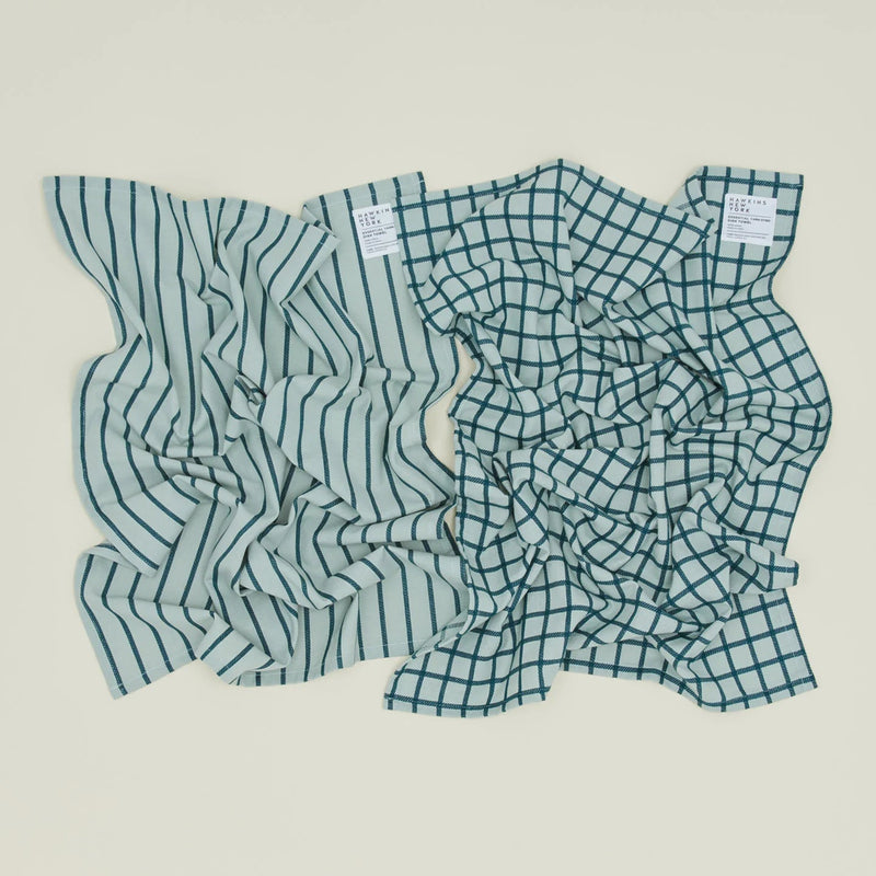 Essential Yarn Dyed Dish Towel - Set of 2 - Hawkins New York Kitchen Tools - Ivory/Flax - HORNE