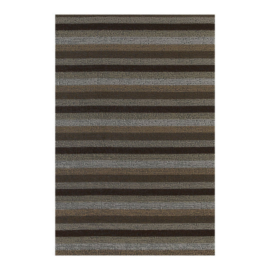 Even Stripe Shag Rug in Mocha