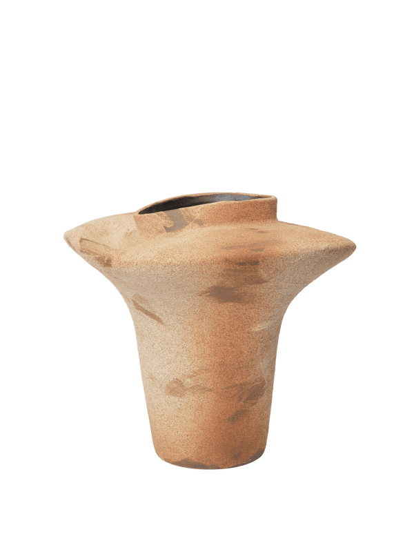 Evio Vase - H35 - Ferm Living Vases - Burnt Umber - HORNE