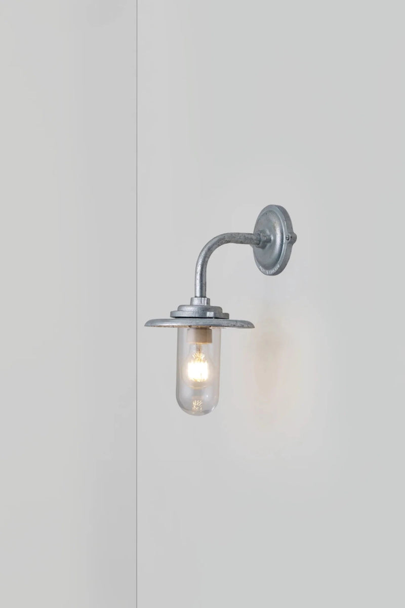 Exterior Bracket Light - 60W - Davey Lighting Outdoor Lights - Galvanised Silver - Frosted - HORNE