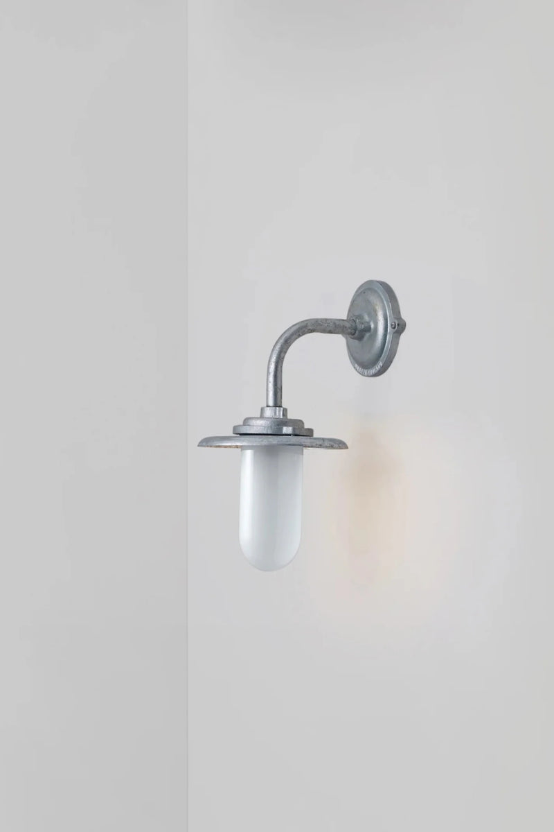 Exterior Bracket Light - 60W - Davey Lighting Outdoor Lights - Galvanised Silver - Frosted - HORNE