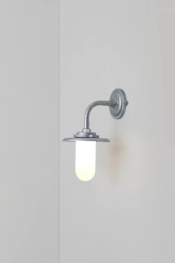 Exterior Bracket Light - 60W - Davey Lighting Outdoor Lights - Galvanised Silver - Frosted - HORNE