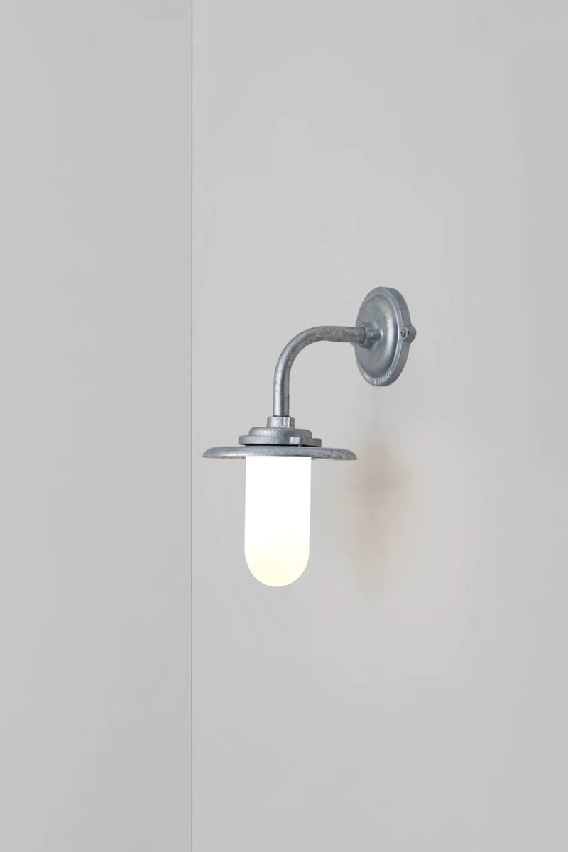 Exterior Bracket Light - 60W - Davey Lighting Outdoor Lights - Galvanised Silver - Frosted - HORNE