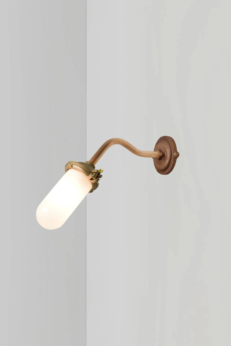 Exterior Bracket Light - Canted - Davey Lighting Outdoor Lights - Bronze - Frosted - HORNE