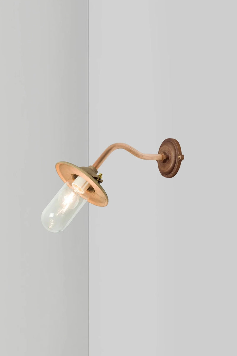 Exterior Bracket Light - Canted with Shade - Davey Lighting Outdoor Lights - Bronze - Frosted - HORNE