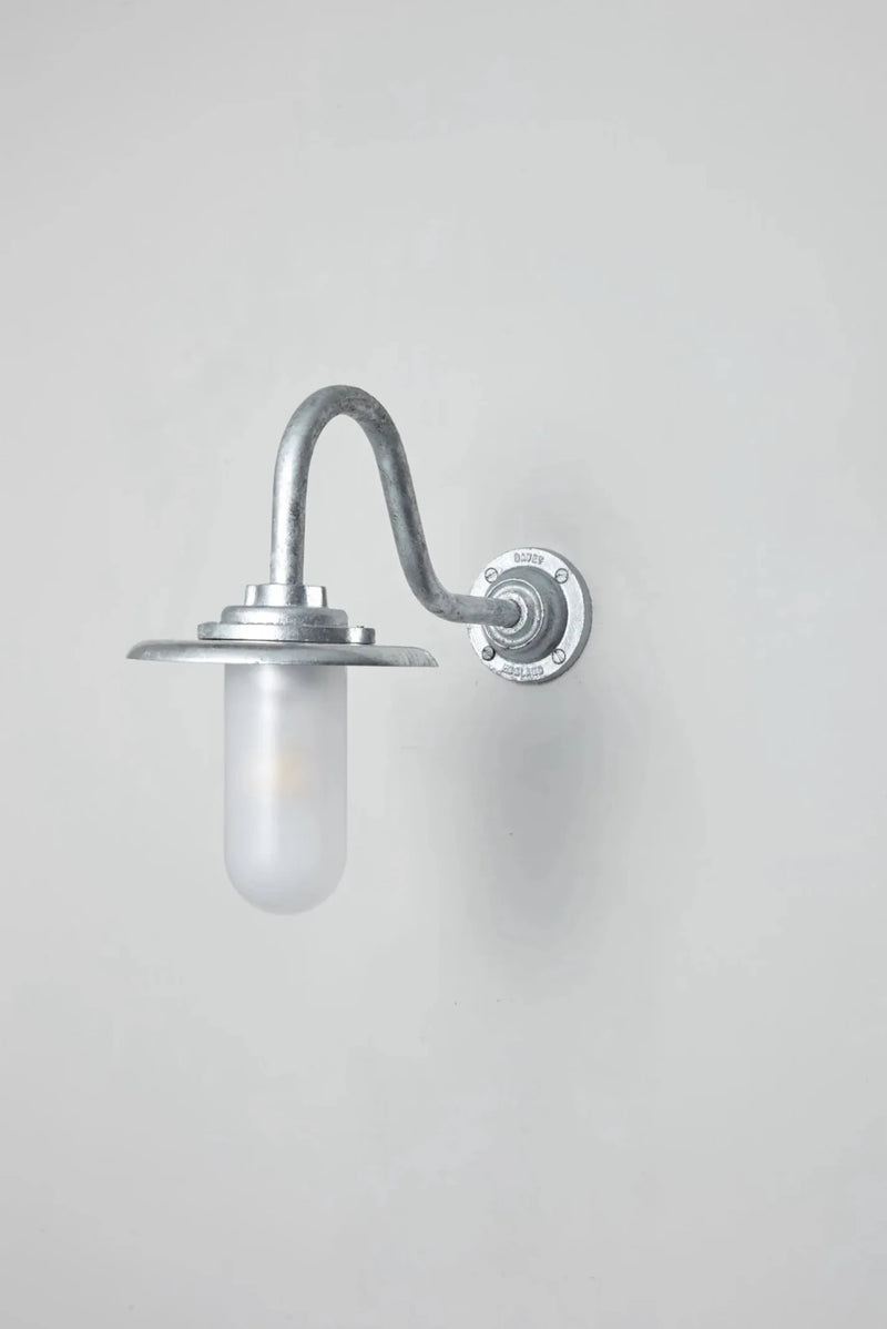 Exterior Bracket Light Swan Neck - 7677 - Davey Lighting Outdoor Lights - Black - Clear - HORNE
