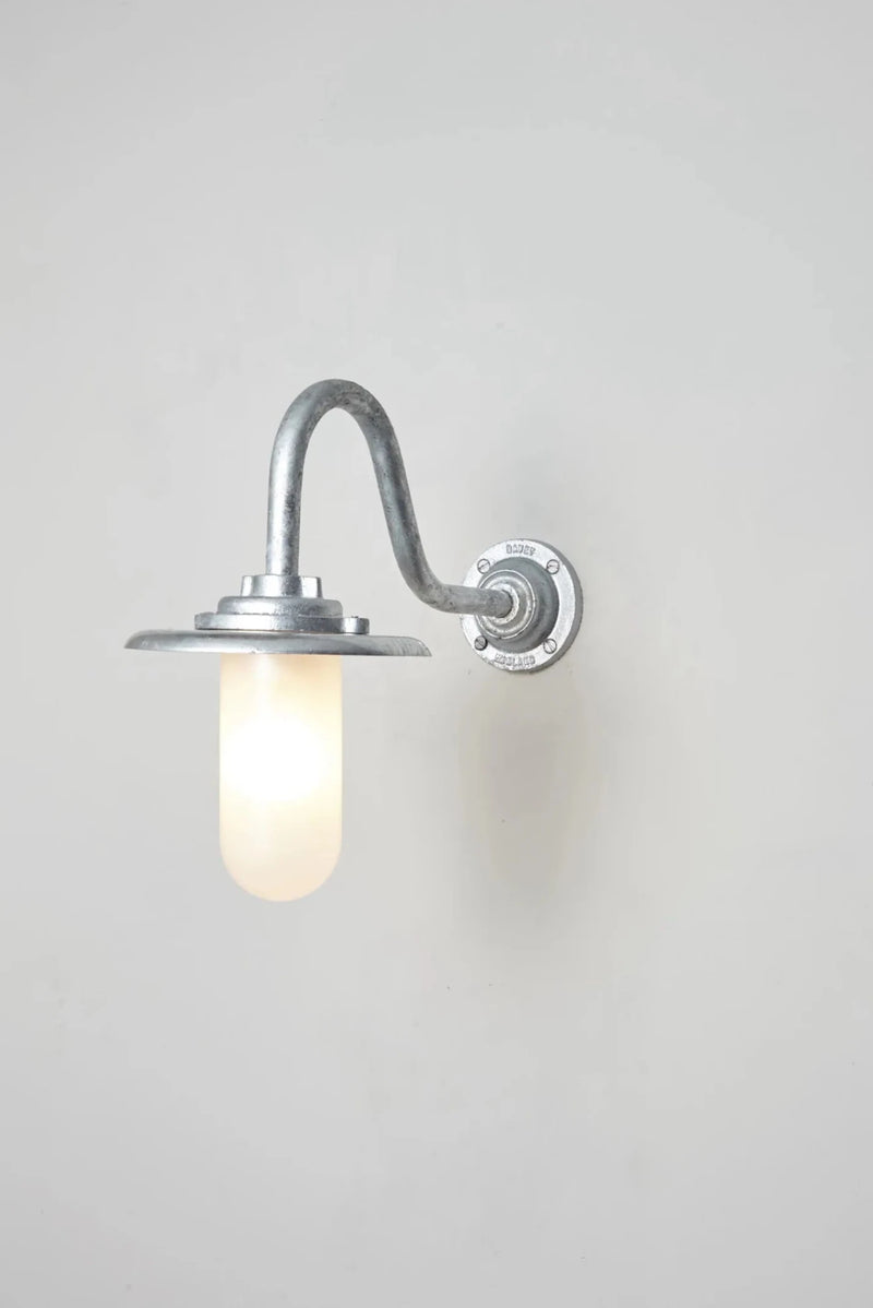 Exterior Bracket Light Swan Neck - 7677 - Davey Lighting Outdoor Lights - Black - Clear - HORNE