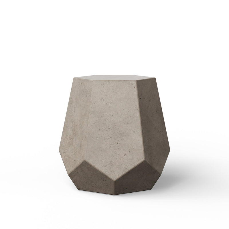 Faceted Stool - Urbia Stools + Benches + Ottomans - Dark Grey - HORNE