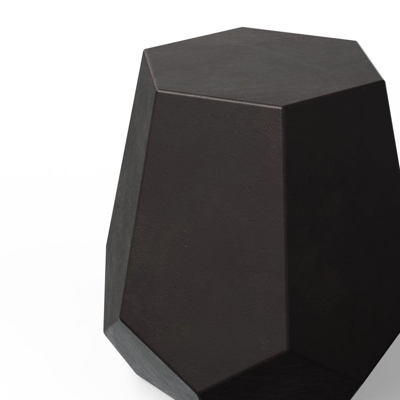 Faceted Stool - Urbia Stools + Benches + Ottomans - Dark Grey - HORNE