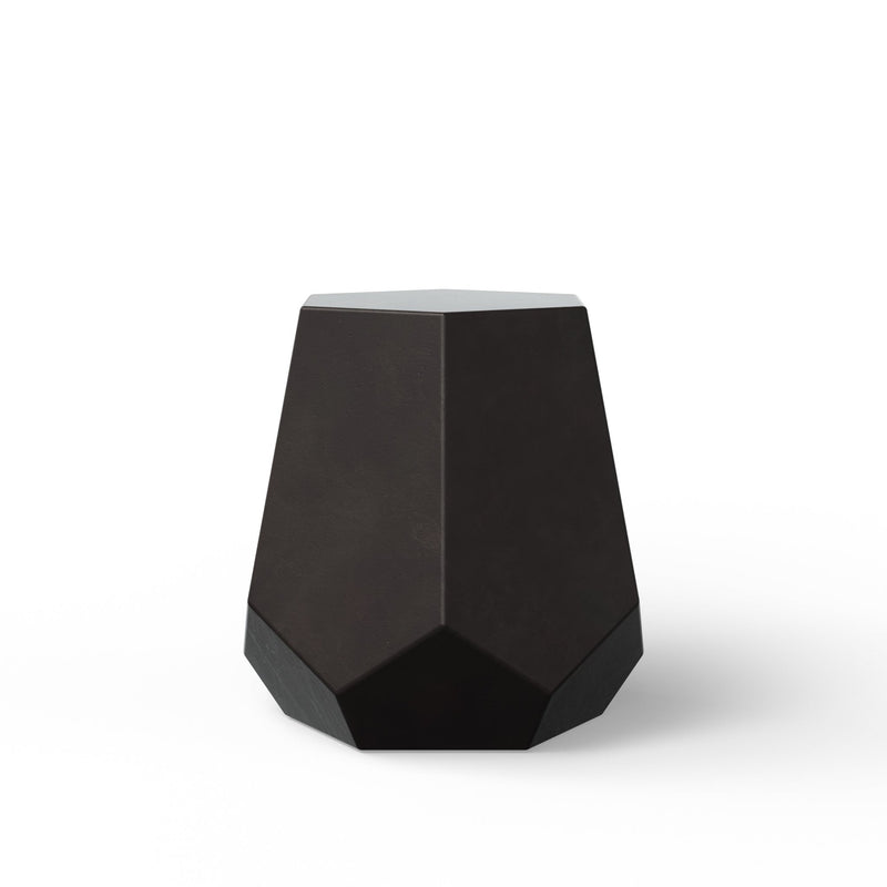 Faceted Stool - Urbia Stools + Benches + Ottomans - Dark Grey - HORNE