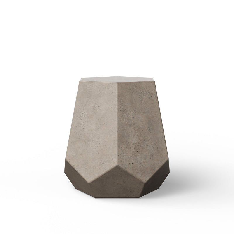 Faceted Stool - Urbia Stools + Benches + Ottomans - Dark Grey - HORNE