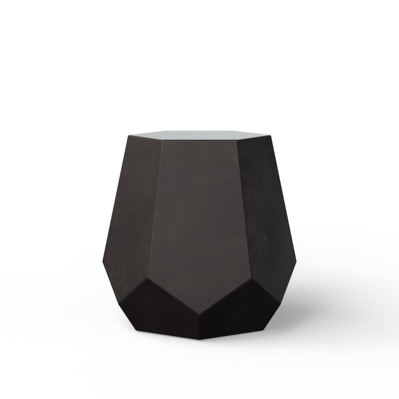 Faceted Stool - Urbia Stools + Benches + Ottomans - Dark Grey - HORNE
