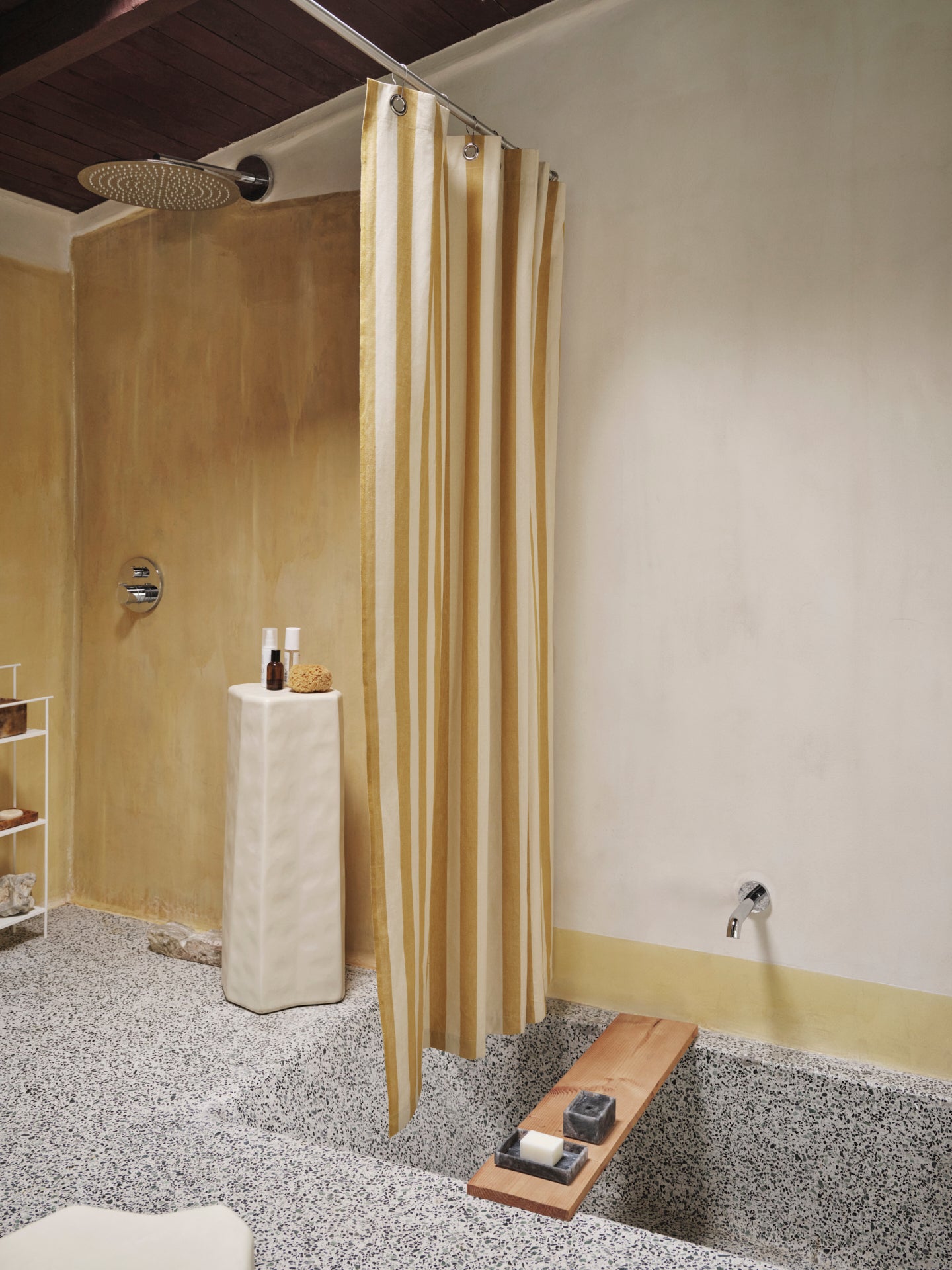 Chambray Shower Curtain - Grid - Ferm Living
