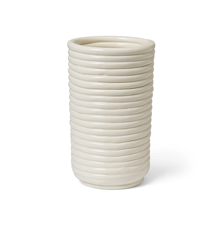 Corduroy Vase - Ferm Living - Vases - Off - White - HORNE