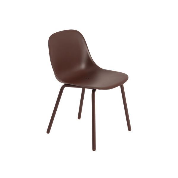 Fiber Outdoor Side Chair - Muuto Chairs - Brown Red - Without drain holes - HORNE