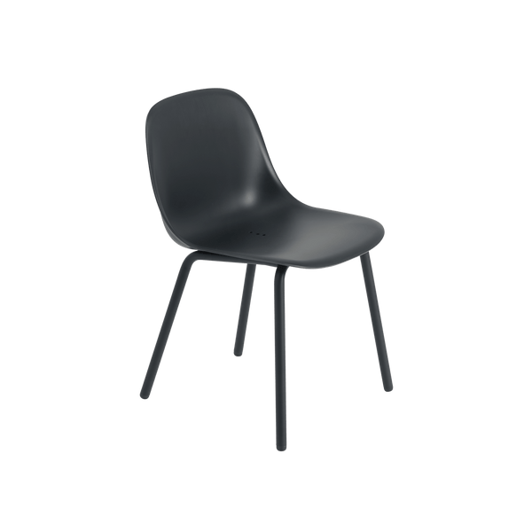 Fiber Outdoor Side Chair - Muuto Chairs - Anthracite Black - Without drain holes - HORNE