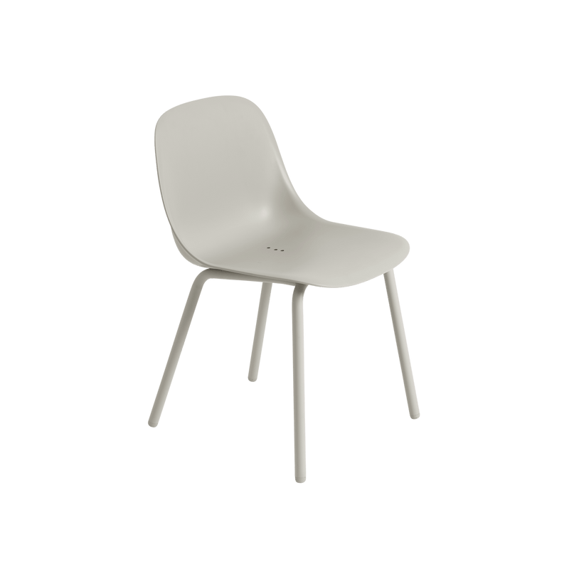Fiber Outdoor Side Chair - Muuto Chairs - Dusty Green - Without drain holes - HORNE