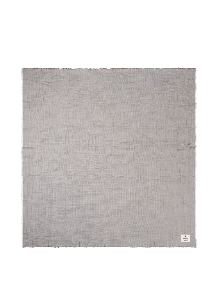 Fino Bedspread - Ferm Living Bedding + Pillows - Ink Blue/Sand - HORNE