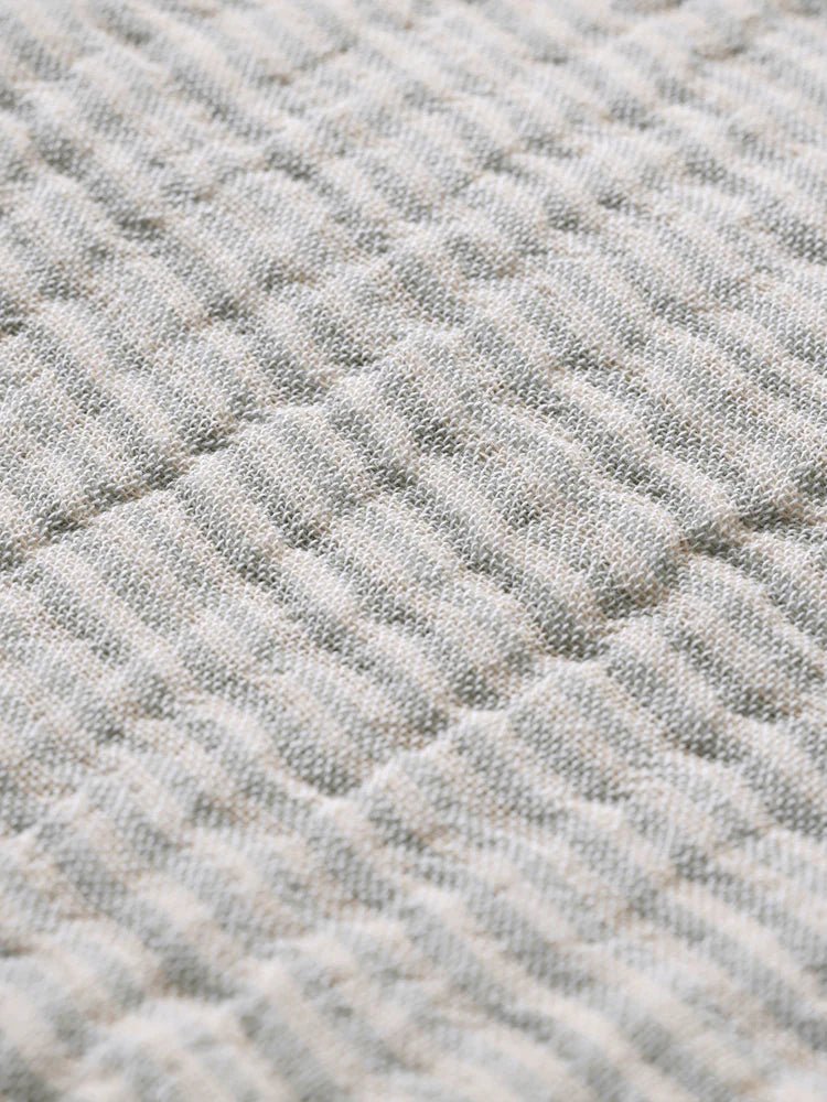 Fino Bedspread - Ferm Living Bedding + Pillows - Ink Blue/Sand - HORNE