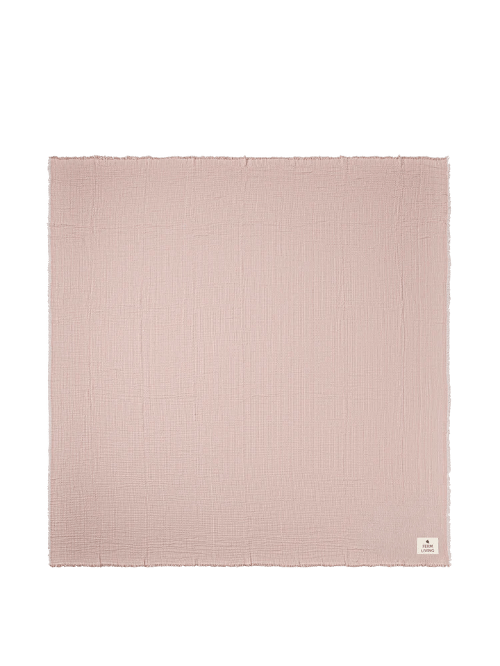 Fino Bedspread - Ferm Living Bedding + Pillows - Terracotta/Off - White - HORNE