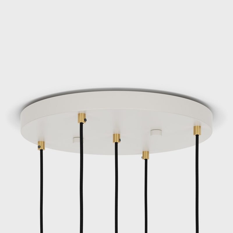 Five Pendant in Brass + Voronoi III