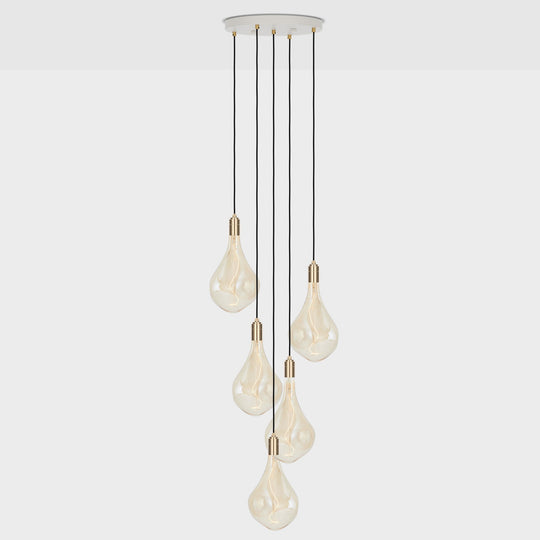 Five Pendant in Brass + Voronoi III - Tala Cluster Pendants - HORNE