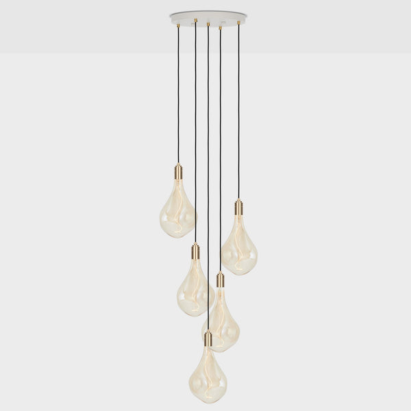 Five Pendant in Brass + Voronoi III - Tala Cluster Pendants - HORNE