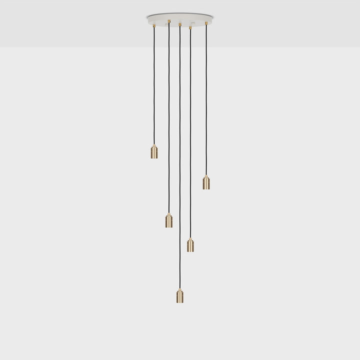 Five Pendant in Brass + Voronoi III - Tala Cluster Pendants - HORNE