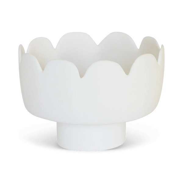 Fleur Footed Bowl - Tina Frey Serveware - Large - White - HORNE
